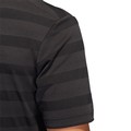 Mens Two Colour Stripe Primegreen Golf Polo Shirt black-grey-hi5180